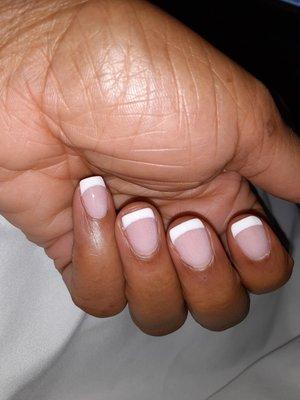 Simple dip french tip.