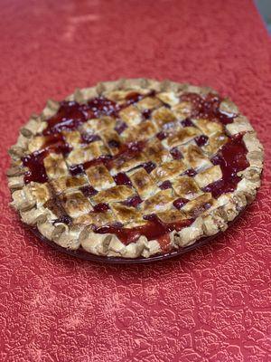 Homemade cherry pie