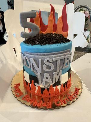 Monster Jam custom cake