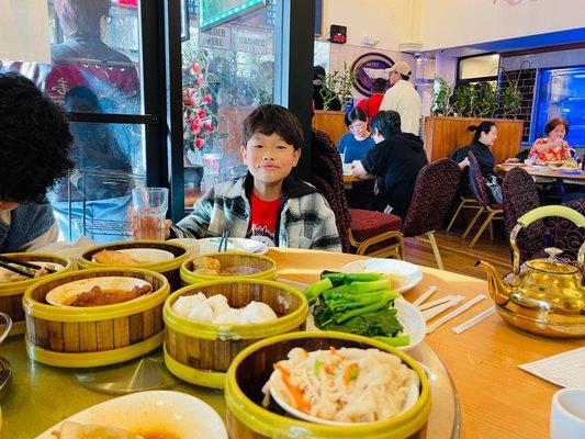 My boy loves dim sum.