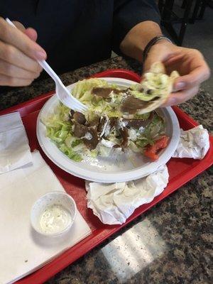 Special Plate w Gyro meat!!  yummm