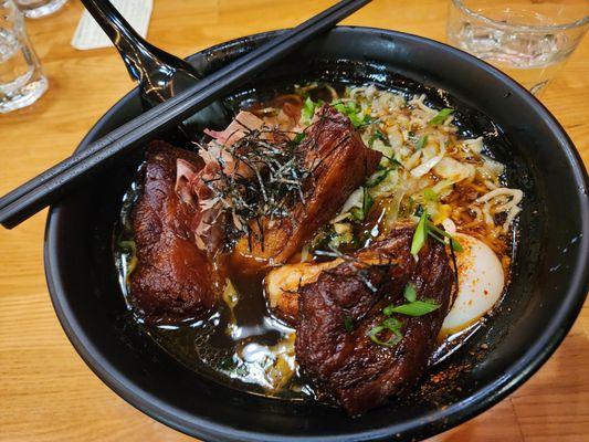 ramen pork shoyu with pork belly