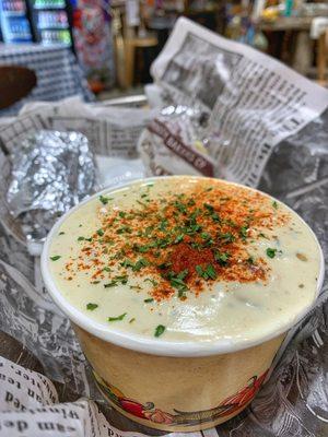 Clam chowder was immaculate and had huge chunks of goodness within!