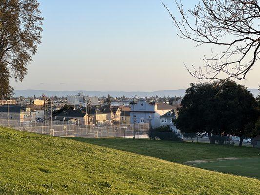 View of the repurposed tennis courts