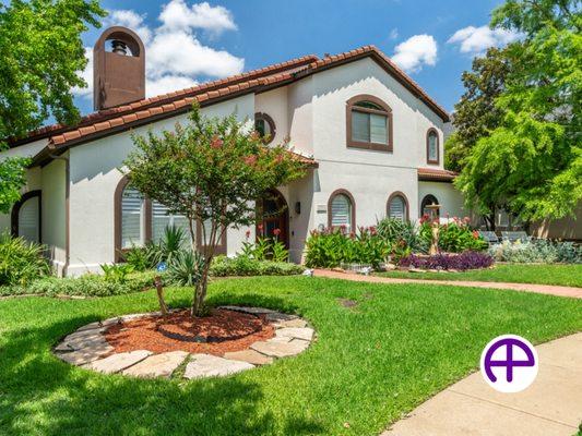 Exterior of two-story North Dallas home, enhanced with AccuResidentialPhotos™, AccuSkyReplacements™, and AccuSignRemovals™ se...