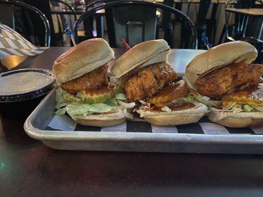 Nashville hot chicken sliders