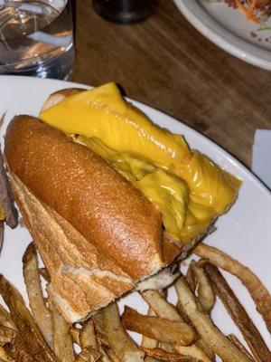 The cheese steak.