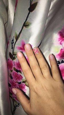 nails for prom (the flowers match my dress!)