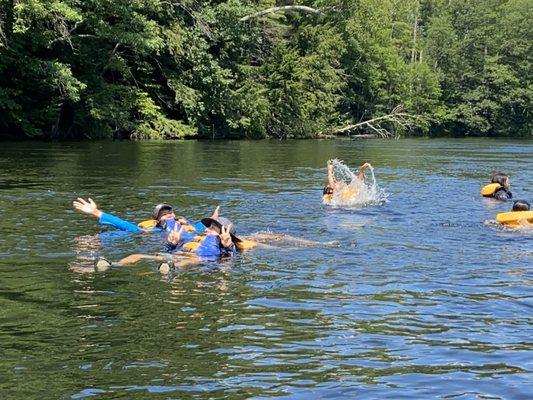 Dip in the rapids with friends and family.