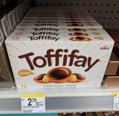 Thanks Elle N. for letting be know Toffifay is sold at Walgreens. I found it!