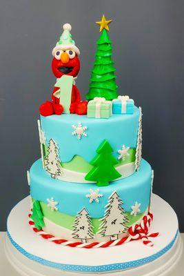 Elmo's Winter Wonderland Cake