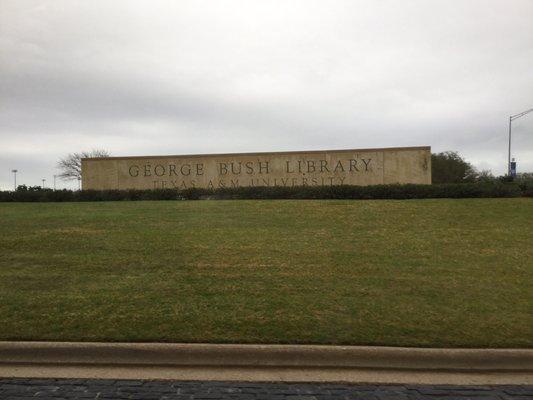 Sign outside of the library.