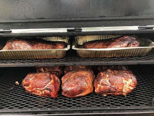 Pork and beef for a wedding.