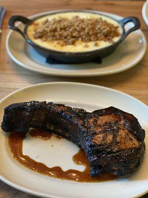 Pork Chop and Mac  cheese