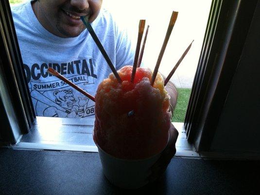 Pixie Stix on Shave Ice