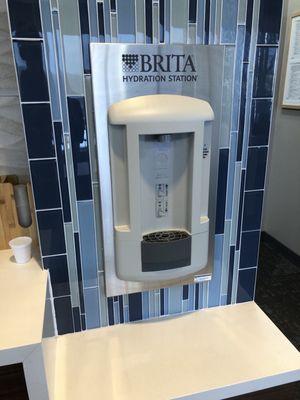 Hydration station in waiting room