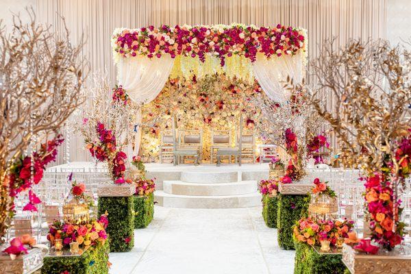 A gorgeous Mandap for a Hindu wedding.