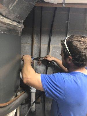 Copper water line repair