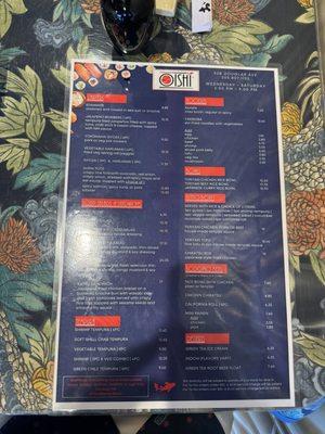 Menu Page 1