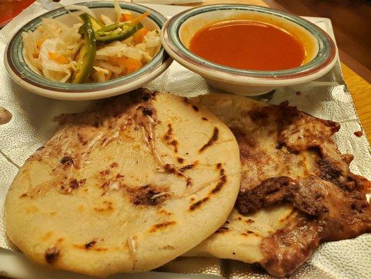 Beans and cheese pupusa