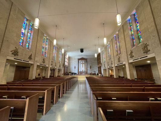 Inside sanctuary after 11:30am Mass.