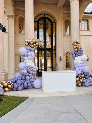 14 feet balloon garland - $420 

2 balloon garlands on the picture