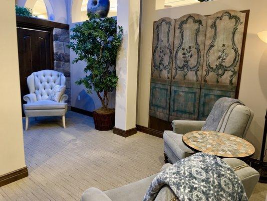 Relaxation Room to enjoy a complimentary cup of loose leaf tea.