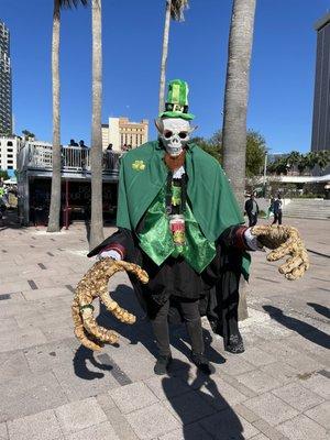 Frankenstein leprechaun? 2022 River O Green Festival for St Patrick's Day in Downtown Tampa