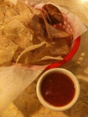 Hot homemade chips and salsa!