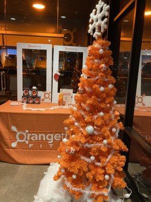 Of course their Christmas tree is orange! :)