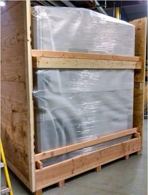 Container Wrapped & Crated Here At Our Warehouse.