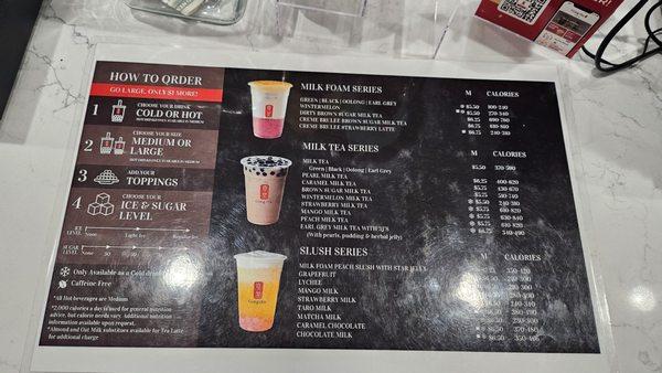 Drink menu