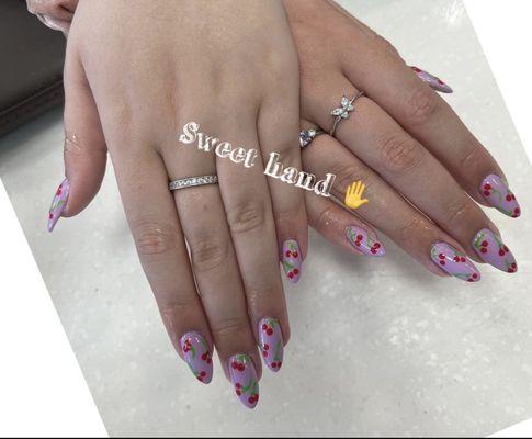 Cherry nail design