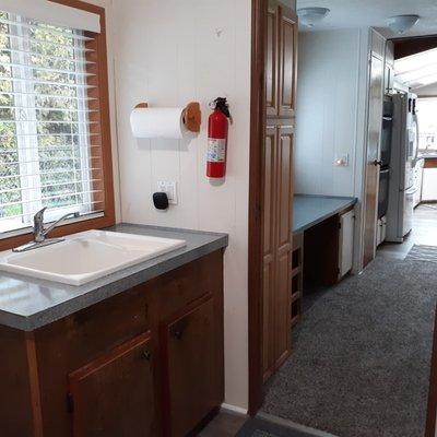 Utility Sink and Kitchen Hallway  Countertop