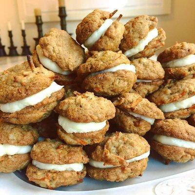 Carrot Cake Cookie Sandwiches