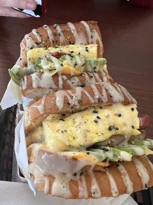 Egg Sando bacon & avocado extra sauce