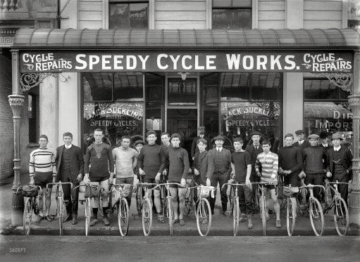 Speedy Bike Shop Ride circa 1890