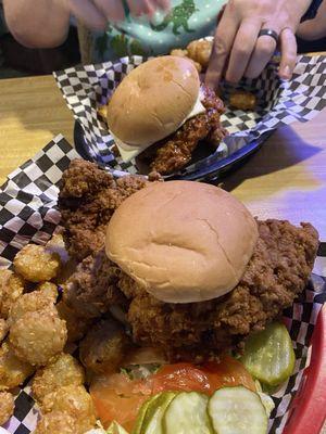 Regular pork tenderloin in front, buffalo tenderloin in back