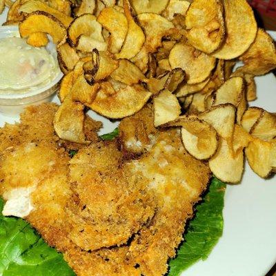 Soft shell crab and chips!