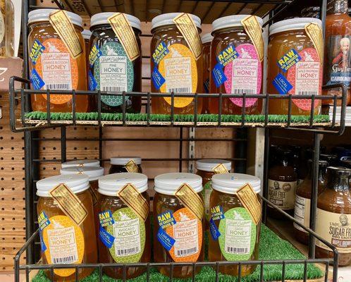 Try all seven flavors of local honey!