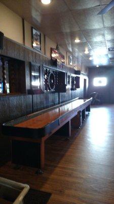 Enjoy a friendly game of shuffleboard