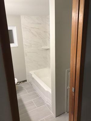 Tile shower