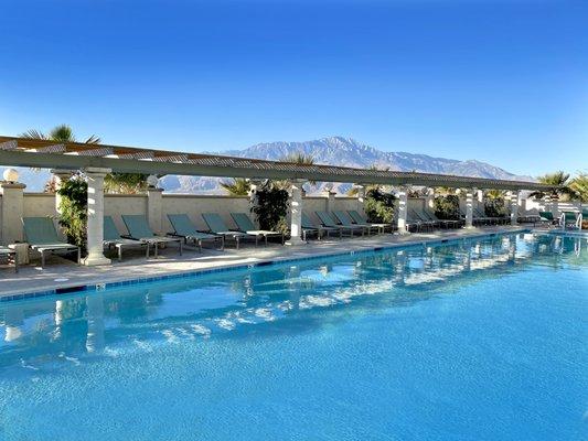 100 ft. mineral spring pool at Azure Palm Hot Springs