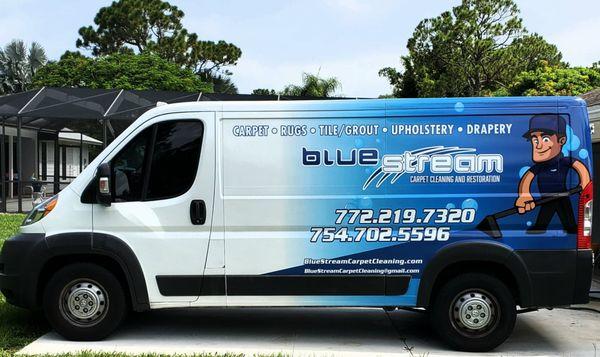 Blue Stream Carpet Cleaning Van