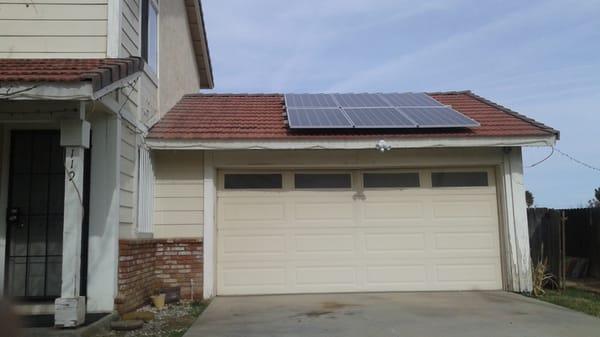 PV Solar Syste on Tile Roof, Palmdale City