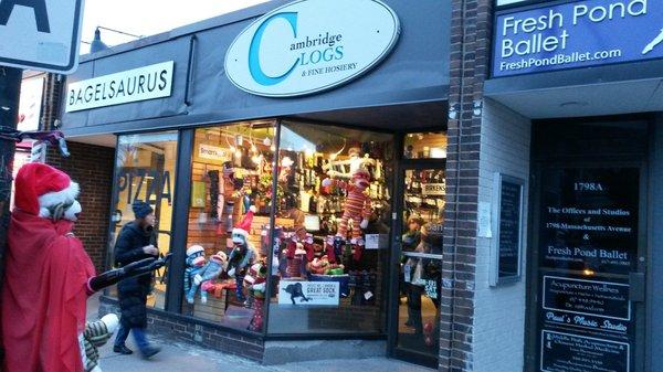 Cambridge Clogs, December 2016.  Fabulous store for fun socks!