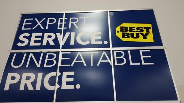 Sign days it all  Best Buy recommitting itself to customer service excellence