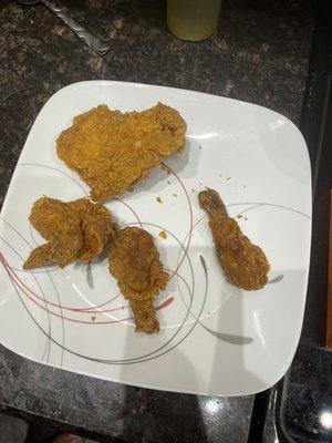 Smallest chicken legs ever. Was supposed to be 5 piece chicken.