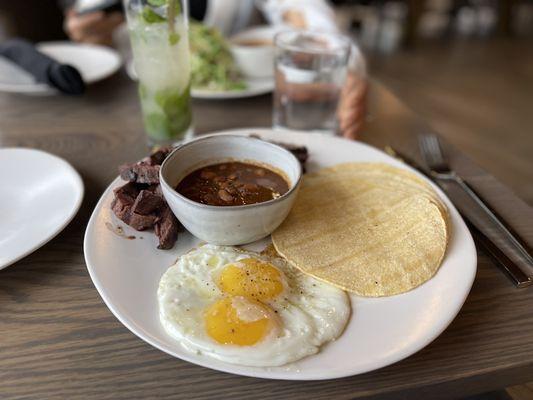 Steak and eggs