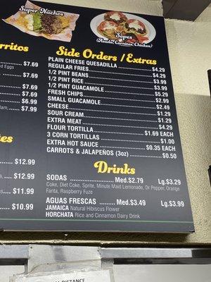 Menu 3/2022 new prices